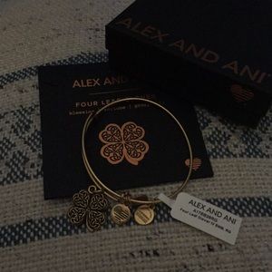 Alex and Ani four leaf clover bracelet